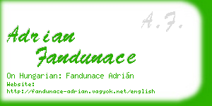 adrian fandunace business card